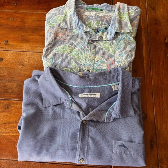 Lot of two Tommy Bahama Mens Button Up Shirts - Size 4XLB - Picture 1 of 3